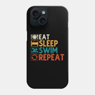 Eat Sleep Swim Repeat Phone Case