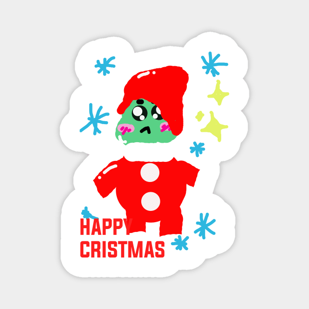 happy cristmas art Magnet by waterbirth74