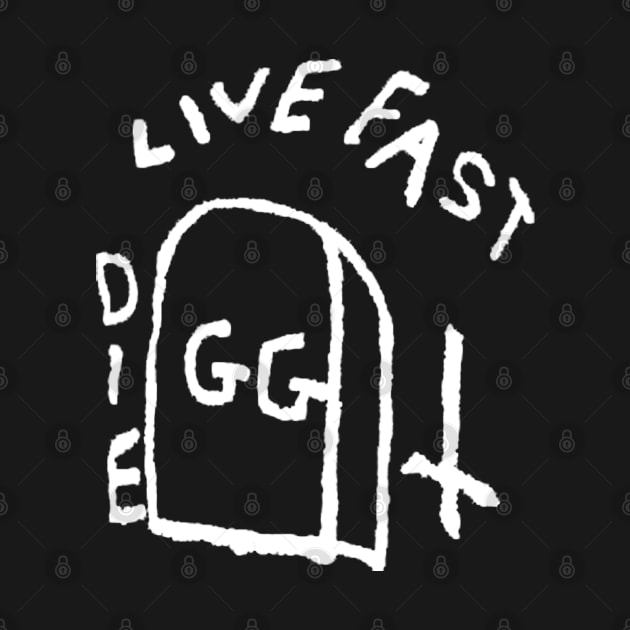 Live Fast Die GG Allin Tattoo big by GuitarManArts