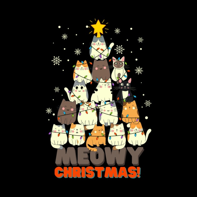 Meowy Christmas Kitty Cat Christmas Tree by missdebi27