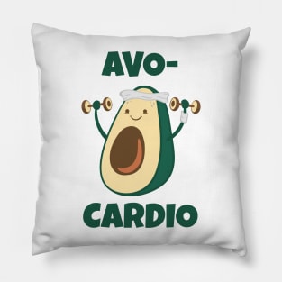 Avo-cardio Avocado Fitness Art Pillow