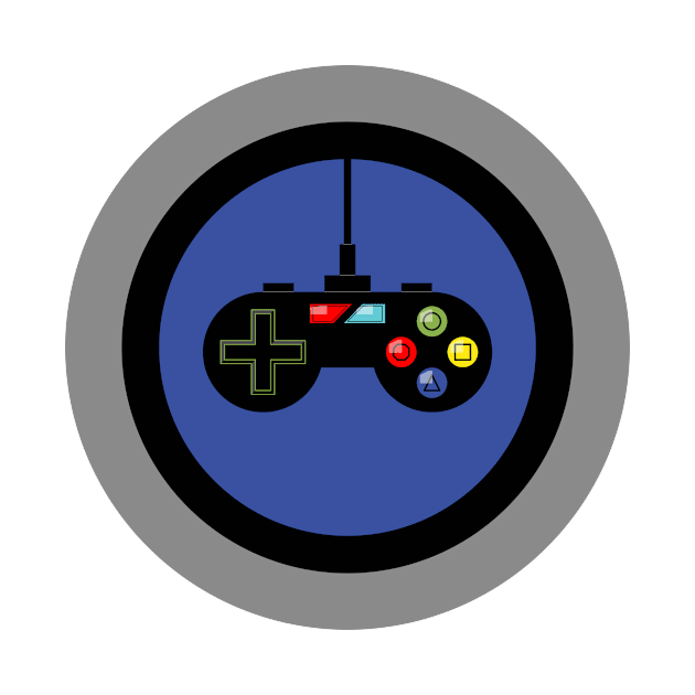 Game Controller in Blue Target by DavidASmith