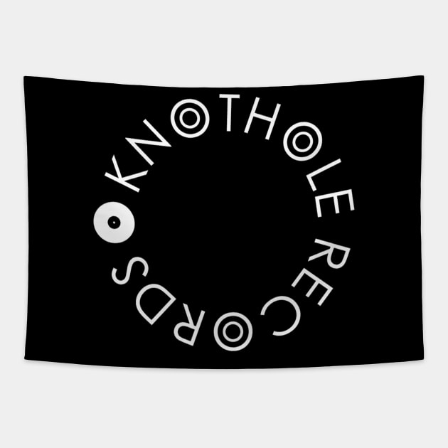 Knothole Records (White Text) Tapestry by JamieAlimorad