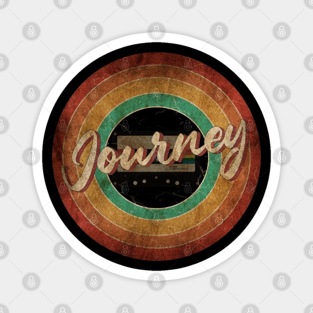 Journey Vintage Circle Art Magnet by antongg