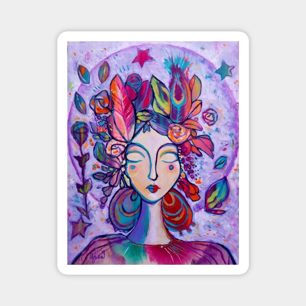 Lavender Goddess Magnet by gaea