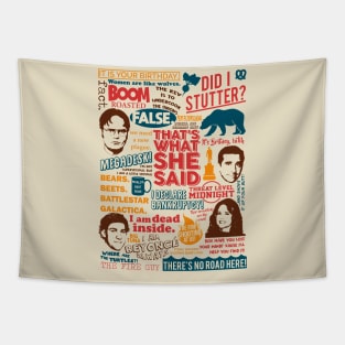 The Office Quotes Colors Tapestry