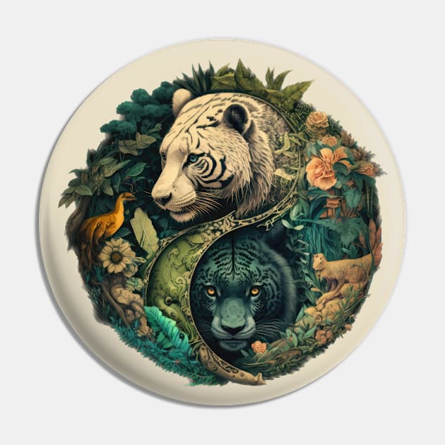 Jungle Tigers Pin by aicharactersart