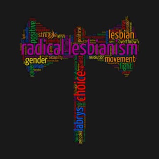 lesbian labrys word cloud - lgbt T-Shirt