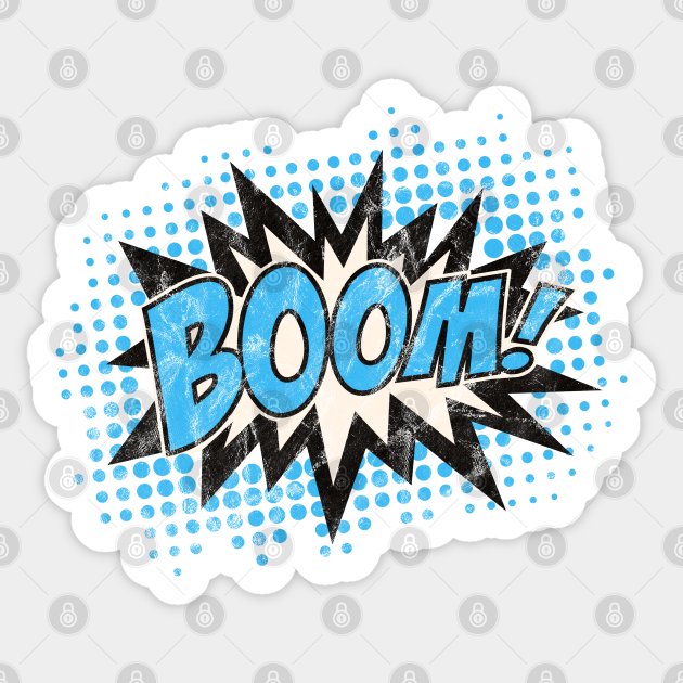 Boom Comic Book Explosion Kaboom Retro Vintage Boom Sticker Teepublic Comic boom set free vector. boom comic book explosion kaboom retro vintage