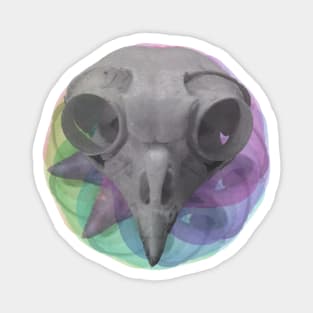 Chromatic Bird Skull Magnet