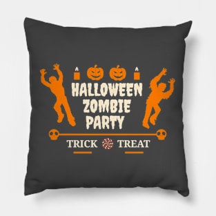 Halooween Zombie Party Trick Treat Pillow