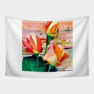 Stylized Roses Tapestry