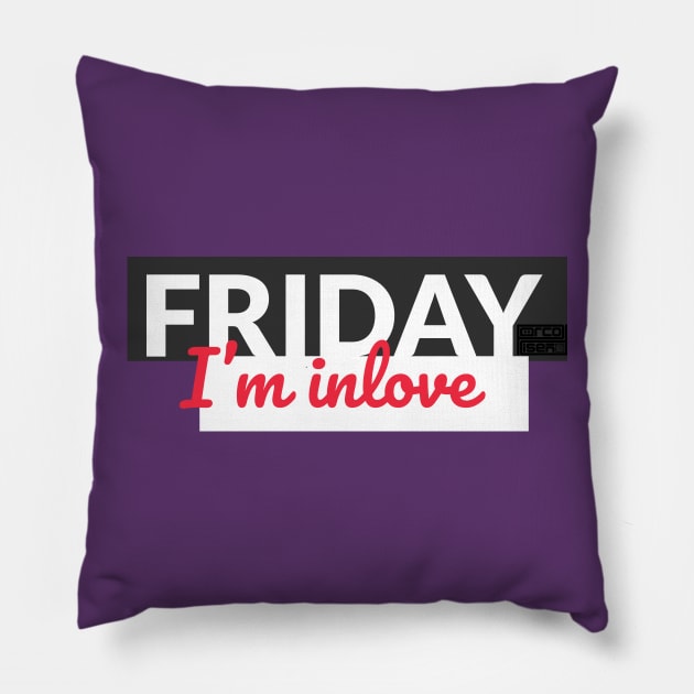 Friday I'm In Love TGIF Weekend Lover Party Everyday Pillow by porcodiseno