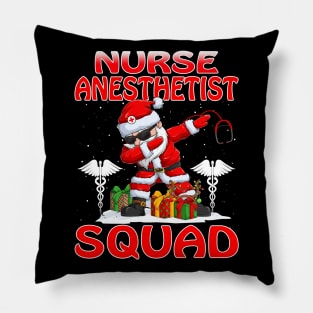 Christmas Nurse Anesthetist Squad Reindeer Pajama Dabing Santa Pillow