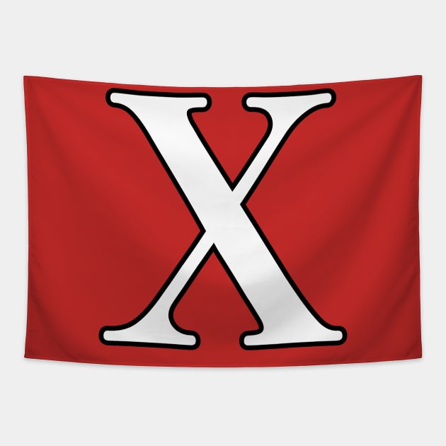 Roman Numeral 10 X Tapestry by Numerica