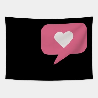 Heart Speech Bubble Tapestry