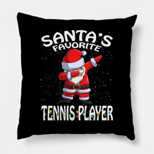 Santas Favorite Tennis Player Christmas Pillow