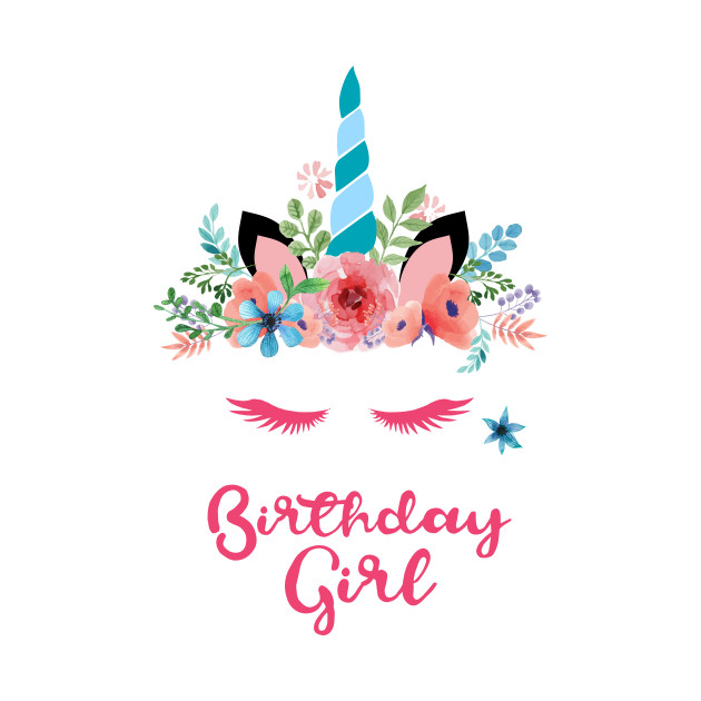 unicorn birthday girl t