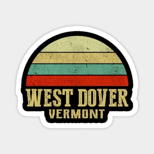 WEST DOVER VERMONT Vintage Retro Sunset Magnet