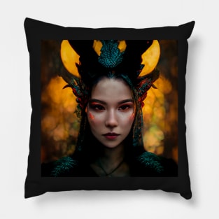 Forest Dragon Queen Pillow