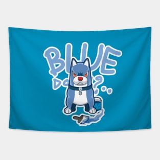 BLUE Dog Tapestry