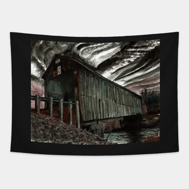 BACK CREEK #2 (Hoyt Station) Tapestry by DureallFineArt