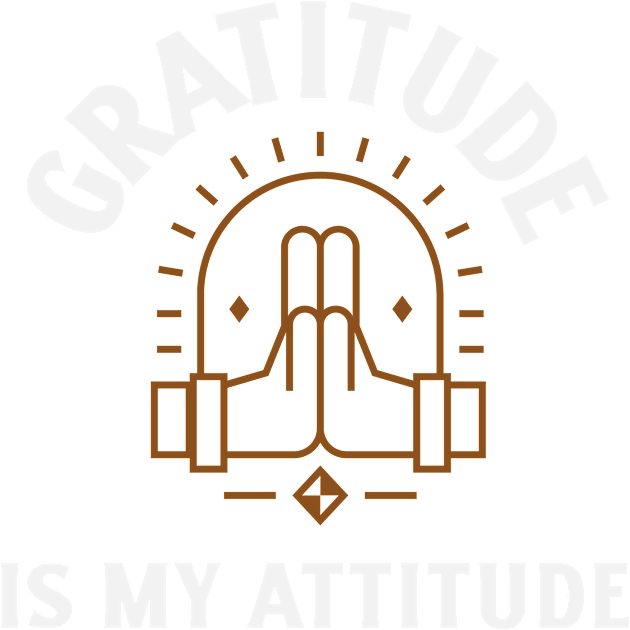 Gratitude is My Attitude Kids T-Shirt by Whimsical Bliss 