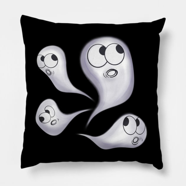 Ghosts & Ghouls Pillow by foxnwombatco 