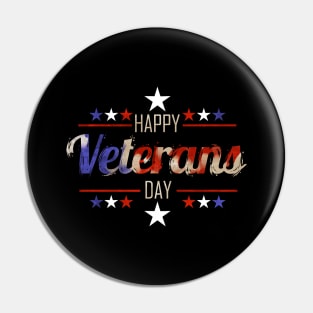 Happy Veterans Day Pin