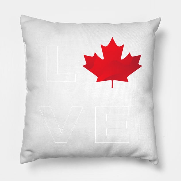 Love Canada Pillow by Oh My Gift Art