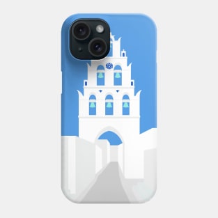 Bell Tower, Megalochori Village, Santorini, Greece Phone Case