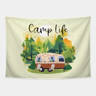 Camp Life, Camper Trailer Tapestry