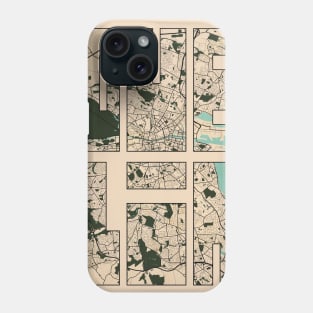 Dublin, Ireland City Map Typography - Vintage Phone Case