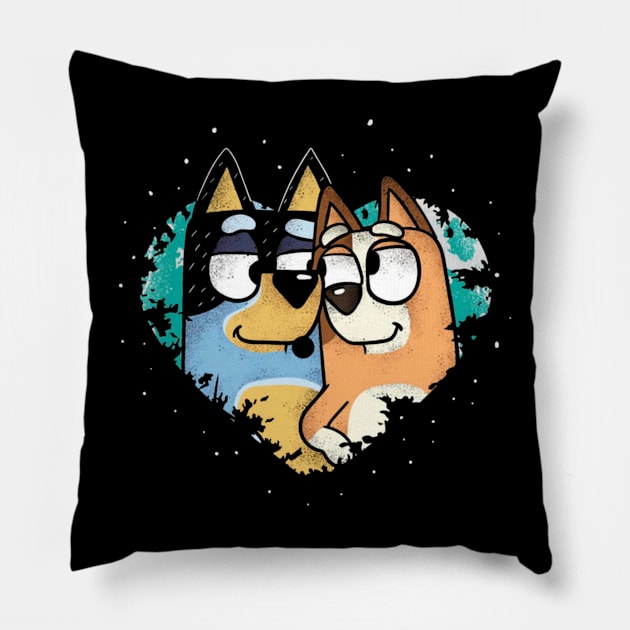 bluey love Pillow by GapiKenterKali