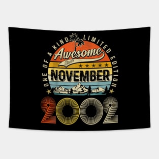 Awesome Since November 2002 Vintage 21st Birthday Tapestry