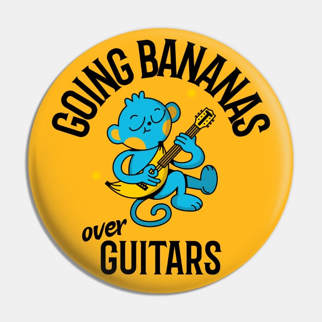 Going Bananas over Guitars Pin by DeliriousSteve