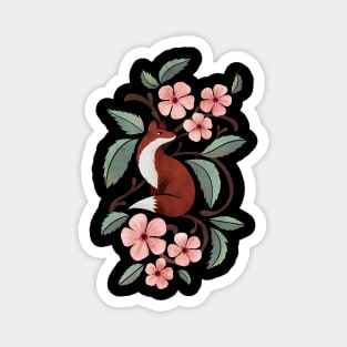 Fox in Cherry Blossoms Magnet