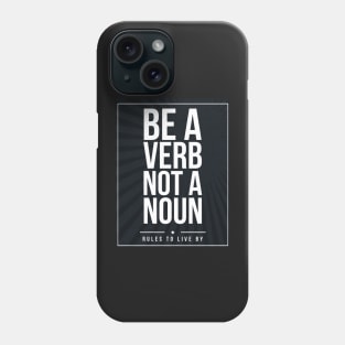 Rules to live by quote Subway style (white text on black) Phone Case