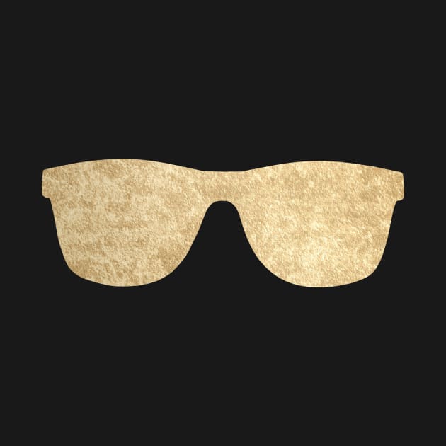 Sunglasses - golden faux foil by peggieprints