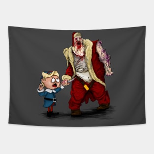 Zombie Santa Christmas Tapestry