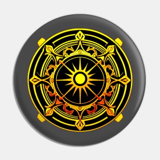 Solar Nexus Emblem - Sunwheel Power Crest Pin