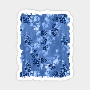 Sakura blossom in blue Magnet