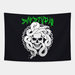 Skull With Snake Sapstupid Tapestry