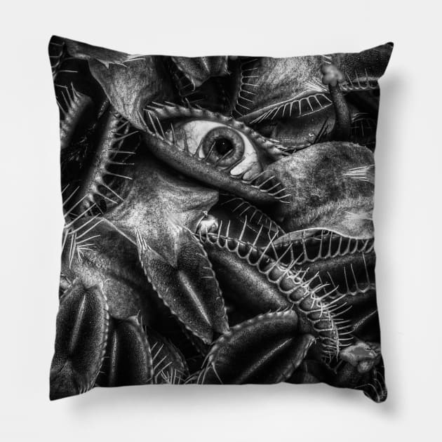 Caught In A (Fly) Trap. Pillow by OriginalDarkPoetry