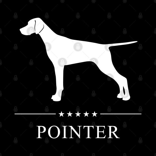 Pointer Dog White Silhouette by millersye