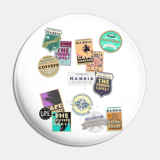 Souvenir Travel Stickers - Nambian camp colour Pin by Dpe1974