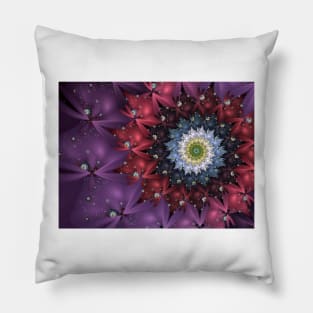 Floral Fractal Firework Pillow