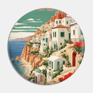 Chios Greece Tourism Vintage Travel Poster Pin