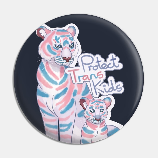 Protect Trans Kids Pin by Katy Creates