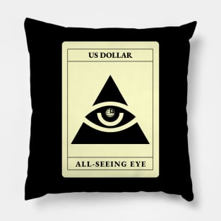 US Dollar All Seeing Eye Pillow